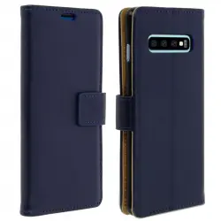 Avizar Funda Tipo Libro Billetera Azul Oscuro para Samsung Galaxy S10