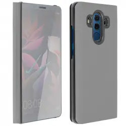 Avizar Funda Libro Translúcida Efecto Espejo Plata para Huawei Mate 10 Pro