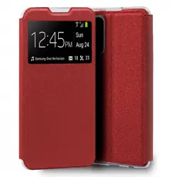 Cool Funda Flip Cover Liso Rojo para Xiaomi Mi 10T/Mi 10T Pro