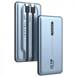 Cool Batería Externa Universal Power Bank 10.000mAh PD 22.5W (2 Cables) Azul