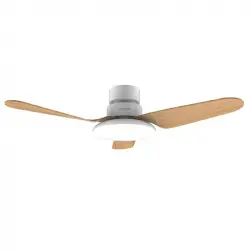 Cecotec EnergySilence Aero 5200 Light Whitewood Ventilador de Techo con Luz y Mando Blanco/Madera