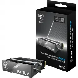 MSI SPATIUM M570 PRO FROZR 2TB Disco SSD 12400MB/s NVMe PCIe 5.0 M.2 Gen5 3D NAND con Disipador