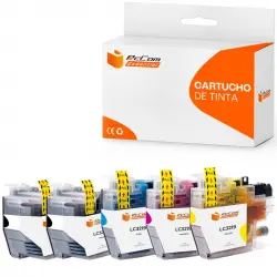 Pccom Essential Brother Lc3219xl Cartucho Tinta Compatible Negro/cian/magenta/amarillo Pack 5