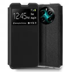 Cool Funda Flip Cover Liso Negro para Realme 12 Plus 5G
