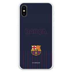 Funda Licencia Oficial FC Barcelona Barsa Fondo Azul para iPhone X