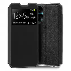 Cool Funda Flip Cover Liso Negro para Honor 90 Lite