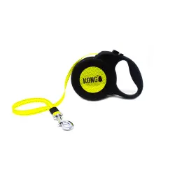 Correa extensible KONG Reflect, negra y amarilla - L: hasta 50 kg, cinta de 5 m