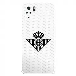 Funda Licencia Oficial Real Betis Balompié Escudo Negro Fondo Red para Xiaomi Redmi Note 10