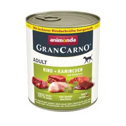 animonda GranCarno Original Adult 6 x 800 g - Vacuno y conejo con hierbas