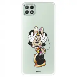 Funda Oficial de Disney Minnie Posando Clásicos Disney para Samsung Galaxy A22 5G