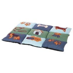 Manta para perros Patchwork azul y verde
