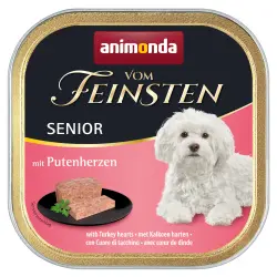 animonda vom Feinsten Senior 44 x 150 g - con corazones de pavo