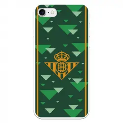 Funda Licencia Oficial Real Betis Balompié Escudo Amarillo Fondo Verde para iPhone 8
