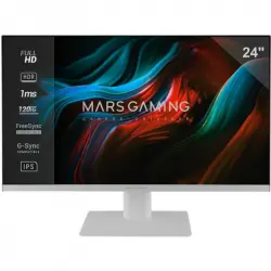 Mars Gaming MV-24 Monitor 24" IPS FHD 120Hz HDR10 Freesync y G-Sync Altavoces Integrados Blanco