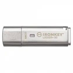 Kingston IronKey Locker+ 50 64GB USB 3.0 Plata