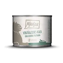 MjAMjAM comida húmeda para gatos 6 x 200 g - ternera y pavo deliciosos