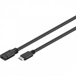 Goobay Cable USB-C 3.1 Macho/Hembra 1m Negro