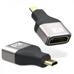 PcCom Essential Adaptador HDMI Micro Macho a Hembra a 8K V2.1