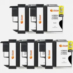 Pccom Essential Brother Lc980xl/lc1100xl/lc985xl Cartucho Tinta Compatible Negro Pack 5