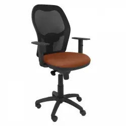 Piqueras y Crespo Jorquera Silla Malla Negra Asiento Bali Marrón