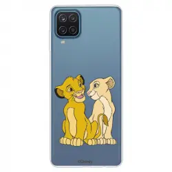 Funda Oficial de Disney Simba y Nala Silueta El Rey León para Samsung Galaxy A12
