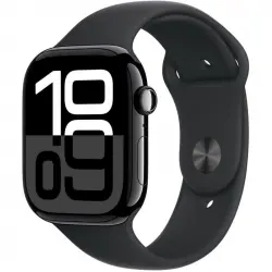Apple Watch Series 10 GPS + Cellular 46mm Caja Aluminio Negro Azabache y Correa Deportiva Negra M/L