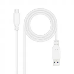 Nanocable Cable USB 3.1 a USB-C Macho/Macho 2m Blanco