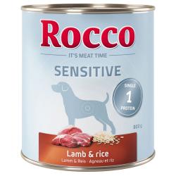 Rocco Sensitive 6 x 800 g - Cordero y arroz