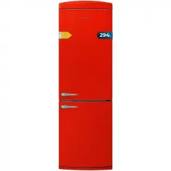 Cecotec Bolero Coolmarket Combi Origin 294 Red Frigorífico Combi Retro 294L E Rojo