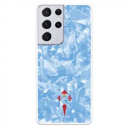 Funda Licencia Oficial RC Celta Escudo Fondo Hinchada para Samsung Galaxy S21 Ultra