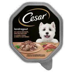 Cesar en tarrinas 14 x 150 g - Recetas campesinas con pavo, vacuno y hierbas