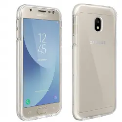 Avizar Fundas Protectora de Silicona y Policarbonato Protección 360º Transparente para Samsung Galaxy J3 2017
