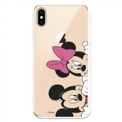 Funda Oficial de Disney Mickey y Minnie Asomados para iPhone XS Max