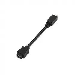 Nanocable Cable OTG USB 2.0 Mini USB-B Hembra a Micro USB-B Macho 10cm Negro
