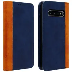Avizar Funda Cartera Función Soporte Azul para Samsung Galaxy S10