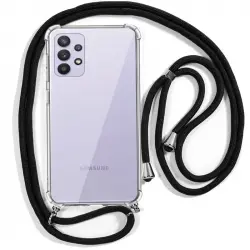 Cool Funda con Cordón Negro para Samsung Galaxy A32 5G
