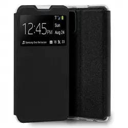 Cool Funda Flip Cover Liso Negro para Realme 7 Pro