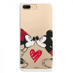 Funda Oficial Disney Mickey y Minnie Beso Clear para iPhone 7 Plus