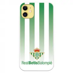 Funda Licencia Oficial Real Betis Balompié Fondo Rayas Verdiblancas para iPhone 11