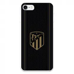 Funda Licencia Oficial Atlético de Madrid Escudo Dorado Fondo Negro para iPhone 8