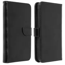 Avizar Funda Billetera Negra para Smartphones 5.5" a 6"