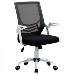Vinsetto Silla de Oficina Giratoria con Reposabrazos Negra
