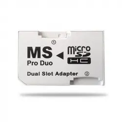 Adaptador Dual MicroSD a Memory Stick Pro Duo Blanco