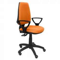 Piqueras y Crespo Elche S Bali Silla de Oficina Brazos Fijos Ruedas Parquet Naranja