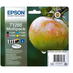 Cartucho de Tinta Original Epson Apple T1295 Pack 4 Unidades BK/C/M/Y