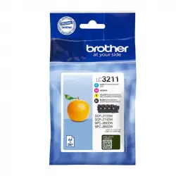 Brother LC3211VAL Pack 4 Cartuchos de Tintas Negro + Cian/Amarillo/Magenta