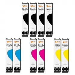 Pccom Essential Cartucho Tinta Compatible HP 364XL Negro/Cian/Magenta/Amarillo Pack 10