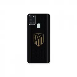Funda del Atleti Escudo Dorado Fondo Negro Licencia Oficial Atlético de Madrid para Samsung Galaxy A21S