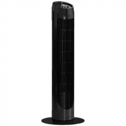 Homcom Ventilador de Torre 45W con 3 Velocidades Oscilación 70° 27x75cm Negro