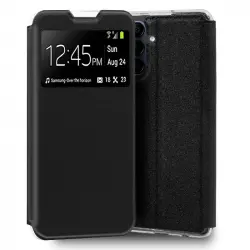 Cool Funda Flip Cover Tipo Libro Liso Negro para para Samsung A155 Galaxy A15/A15 5G